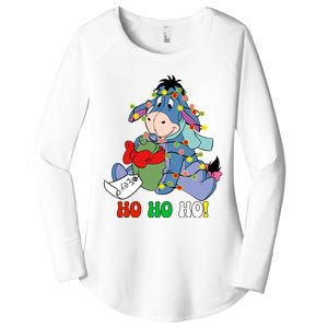 Eeyore Ho Ho Ho Cute Eeyore Merry Christmas Women's Perfect Tri Tunic Long Sleeve Shirt