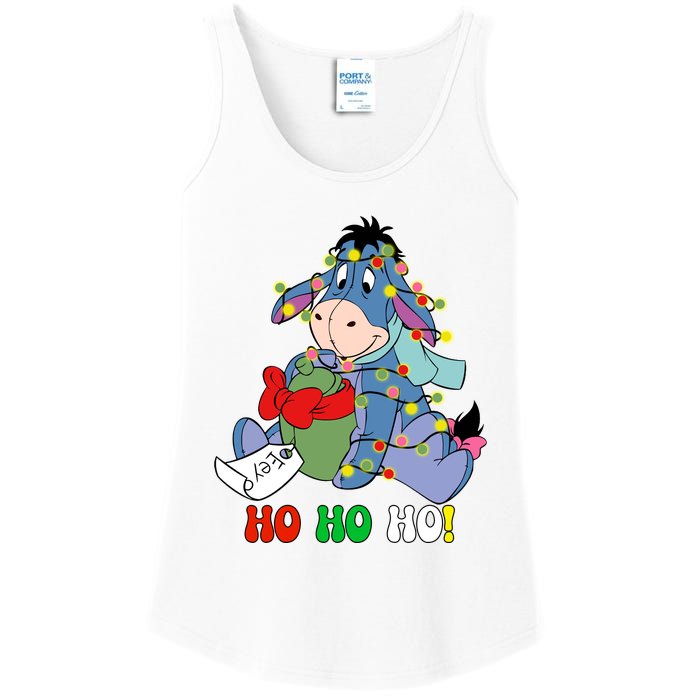 Eeyore Ho Ho Ho Cute Eeyore Merry Christmas Ladies Essential Tank