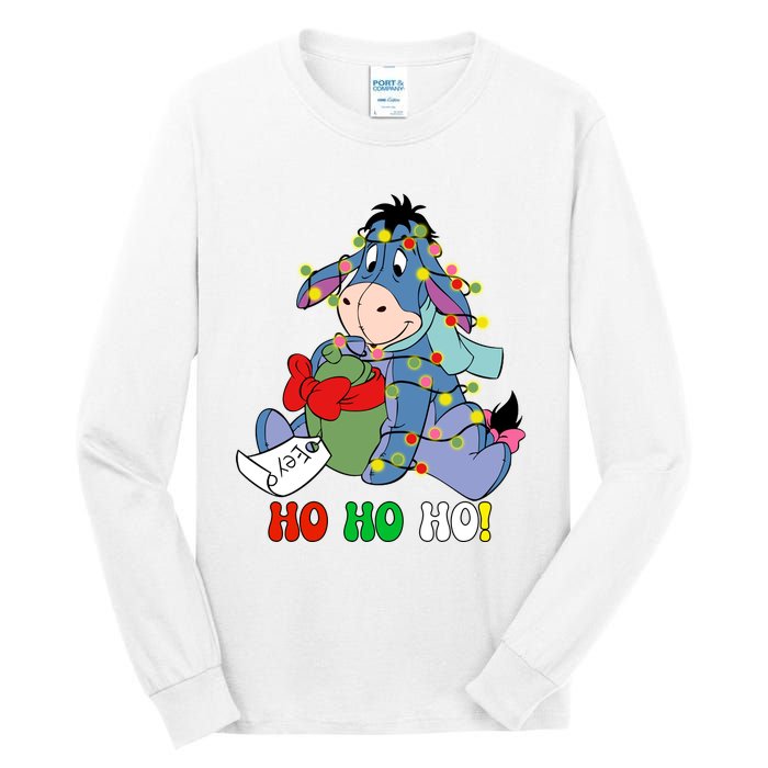 Eeyore Ho Ho Ho Cute Eeyore Merry Christmas Tall Long Sleeve T-Shirt