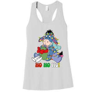 Eeyore Ho Ho Ho Cute Eeyore Merry Christmas Women's Racerback Tank