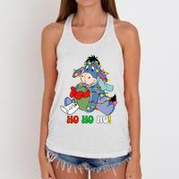 Eeyore Ho Ho Ho Cute Eeyore Merry Christmas Women's Knotted Racerback Tank