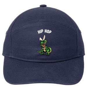 Easter Hip Hop Trex Dinosaur Bunny Ears Gift Spring Gift 7-Panel Snapback Hat