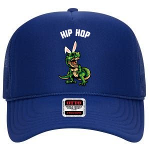 Easter Hip Hop Trex Dinosaur Bunny Ears Gift Spring Gift High Crown Mesh Back Trucker Hat