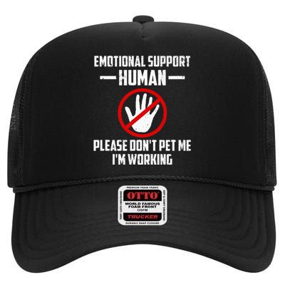 Emotionalsupport Human Halloween Costume Do Not Pet Me High Crown Mesh Back Trucker Hat