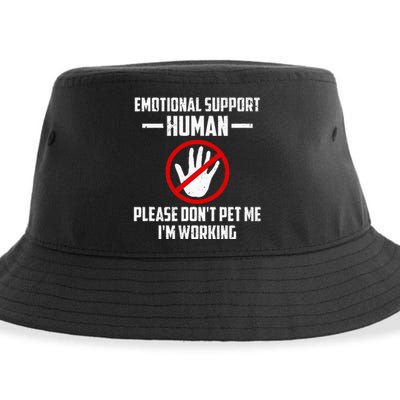 Emotionalsupport Human Halloween Costume Do Not Pet Me Sustainable Bucket Hat