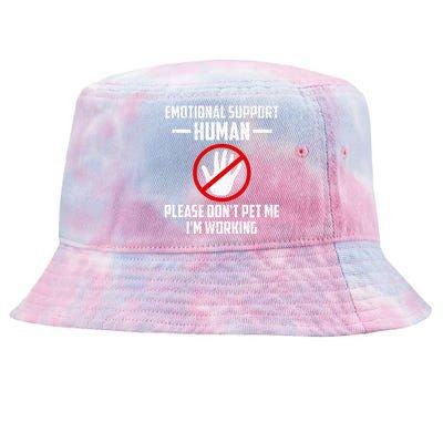 Emotionalsupport Human Halloween Costume Do Not Pet Me Tie-Dyed Bucket Hat