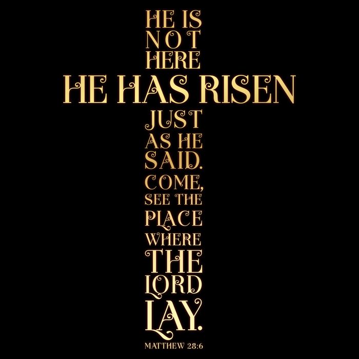 Easter He Has Risen Scripture Cross Matthew 28 6 Backpack