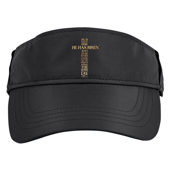 Easter He Has Risen Scripture Cross Matthew 28 6 Adult Drive Performance Visor