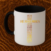 Easter He Has Risen Scripture Cross Matthew 28 6 Mug