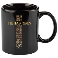 Easter He Has Risen Scripture Cross Matthew 28 6 11oz C Handle Ceramic Mug