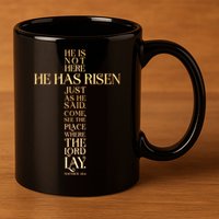 Easter He Has Risen Scripture Cross Matthew 28 6 11oz C Handle Ceramic Mug