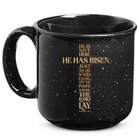 Easter He Has Risen Scripture Cross Matthew 28 6 15oz Campfire Ceramic Mug