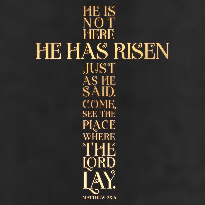 Easter He Has Risen Scripture Cross Matthew 28 6 Beanie