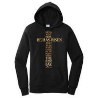 Easter He Has Risen Scripture Cross Matthew 28 6 Women's Pullover Hoodie