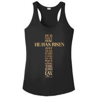 Easter He Has Risen Scripture Cross Matthew 28 6 Ladies PosiCharge Competitor Racerback Tank