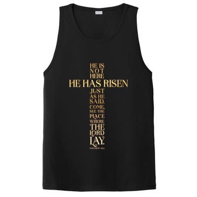 Easter He Has Risen Scripture Cross Matthew 28 6 PosiCharge Competitor Tank