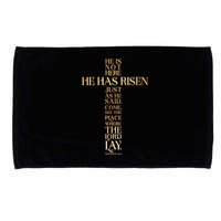 Easter He Has Risen Scripture Cross Matthew 28 6 Microfiber Hand Towel
