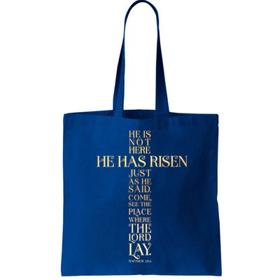 Easter He Has Risen Scripture Cross Matthew 28 6 Bag