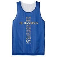 Easter He Has Risen Scripture Cross Matthew 28 6 Mesh Reversible Basketball Jersey Tank