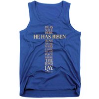 Easter He Has Risen Scripture Cross Matthew 28 6 Tank Top