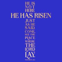 Easter He Has Risen Scripture Cross Matthew 28 6 Womens T-Shirt