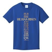 Easter He Has Risen Scripture Cross Matthew 28 6 Kids T-Shirt