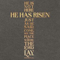 Easter He Has Risen Scripture Cross Matthew 28 6 Cotton Canvas Backpack