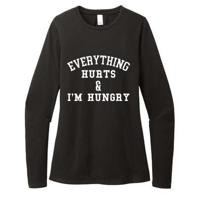 Everything Hurts & IM Hungry Running Marathon Runner Womens CVC Long Sleeve Shirt