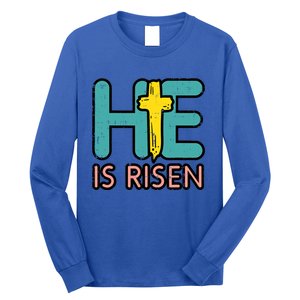 Easter He Is Risen Jesus Resurrection Christian Gift Long Sleeve Shirt