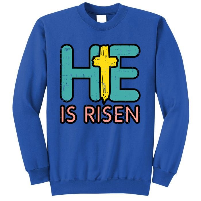 Easter He Is Risen Jesus Resurrection Christian Gift Tall Sweatshirt