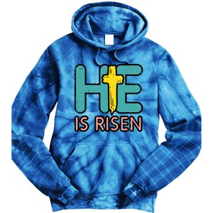 Easter He Is Risen Jesus Resurrection Christian Gift Tie Dye Hoodie