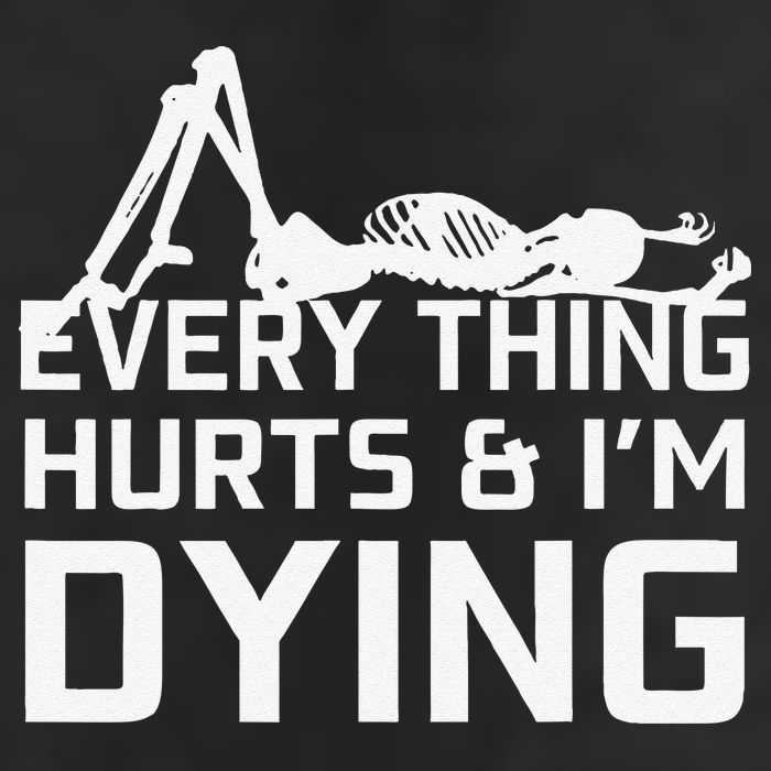 Everything Hurts & Im Dying Workout Funny Skeleton Cool Comfort Performance Bucket Hat