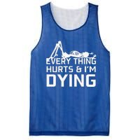 Everything Hurts & Im Dying Workout Funny Skeleton Mesh Reversible Basketball Jersey Tank