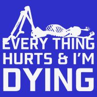 Everything Hurts & Im Dying Workout Funny Skeleton Zip Tote Bag