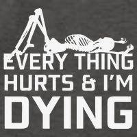 Everything Hurts & Im Dying Workout Funny Skeleton Vector Backpack