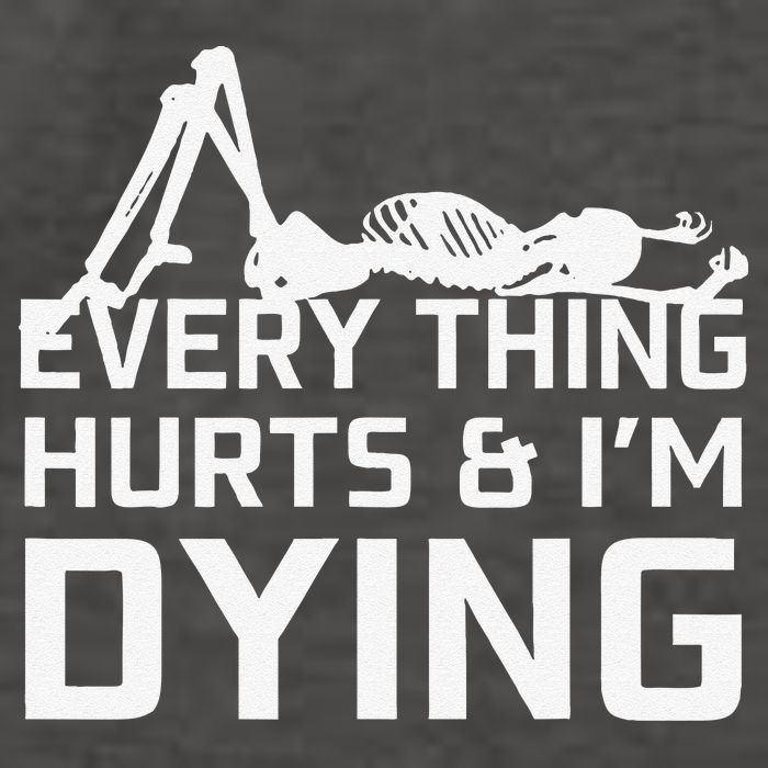 Everything Hurts & Im Dying Workout Funny Skeleton Vector Backpack