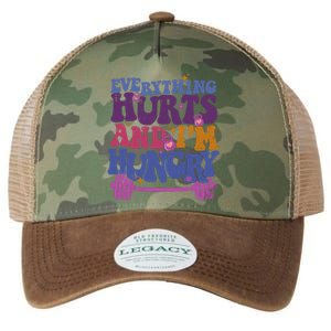 Everything Hurts IM Hungry Funny Workout Legacy Tie Dye Trucker Hat