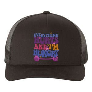 Everything Hurts IM Hungry Funny Workout Yupoong Adult 5-Panel Trucker Hat