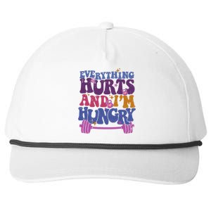 Everything Hurts IM Hungry Funny Workout Snapback Five-Panel Rope Hat