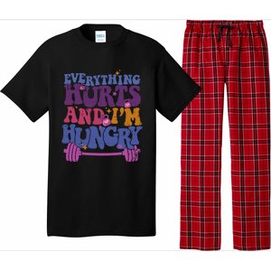 Everything Hurts IM Hungry Funny Workout Pajama Set