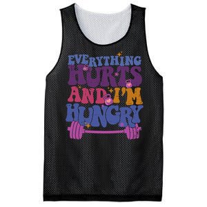 Everything Hurts IM Hungry Funny Workout Mesh Reversible Basketball Jersey Tank