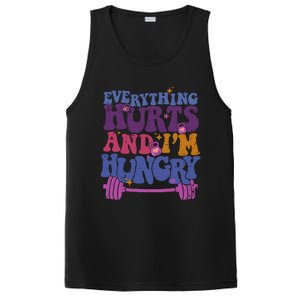 Everything Hurts IM Hungry Funny Workout PosiCharge Competitor Tank