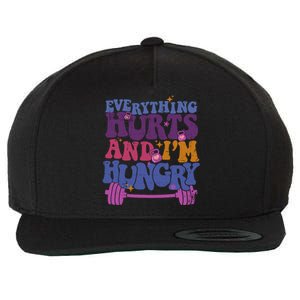 Everything Hurts IM Hungry Funny Workout Wool Snapback Cap