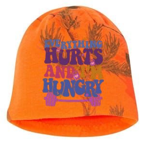 Everything Hurts IM Hungry Funny Workout Kati - Camo Knit Beanie