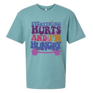 Everything Hurts IM Hungry Funny Workout Sueded Cloud Jersey T-Shirt