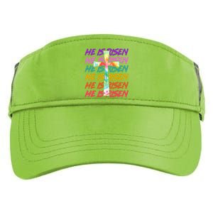 Easter He Is Risen Tie Dye Cross Adult Drive Performance Visor