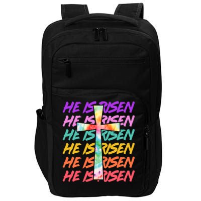 Easter He Is Risen Tie Dye Cross Impact Tech Backpack