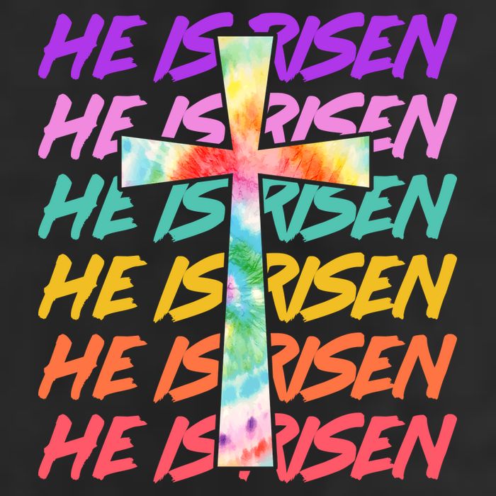 Easter He Is Risen Tie Dye Cross Adult Drive Performance Visor
