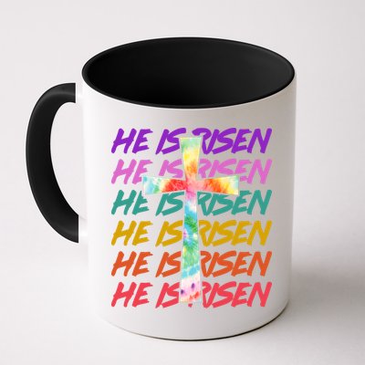 Easter He Is Risen Tie Dye Cross Mug