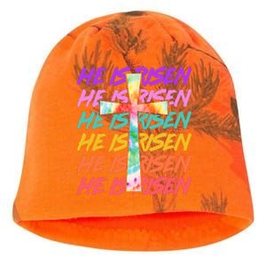 Easter He Is Risen Tie Dye Cross Kati - Camo Knit Beanie